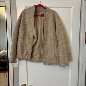 Zara Beige Textured Jacket